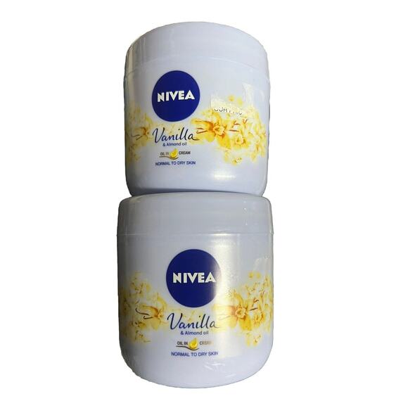 Nivea Vanilla & Almond Oil Body Cream Moisture Serum 13.5 oz 400 ml Lot Of 2 - Picture 1 of 6
